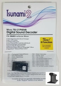 Soundtraxx 886803 Tsunami 2 TSU-21PNEM8 21 Pin Sound Decoder Electric 8 Function - Picture 1 of 1