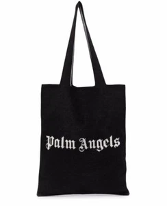 PALM ANGELS KNIT LOGO SHOPPER TOTE BAG HANDBAG PMNA061S22KNI0011001 - Picture 1 of 5