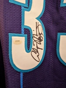 Alonzo Mourning Autographed Custom NBA Jersey Charlotte Hornets - Picture 1 of 6