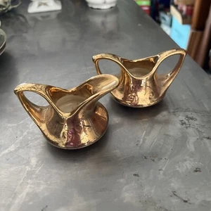 Set Zucker/Sahne, 22ct Gold handbemalt von Pearl China Co, USA - Bild 1 von 6