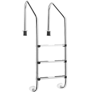 3-Step Split Stainless Steel Pool Ladder Steps Above Ground Swim Pool Non Slip - Picture 1 of 11