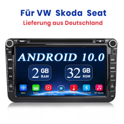 junsun 8 Zoll Für VW Golf 5 6 Passat Scirocco Rapid Android 10 Autoradio 2+32GB - Bild 1 von 4