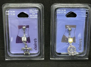 2 anillos navales ombligo bisutería corporal. Tortuga y atrapasueños Claires. - Imagen 1 de 6