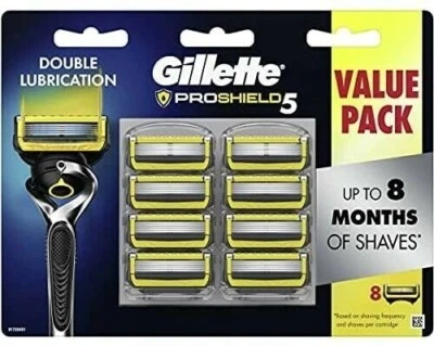 Genuine Gillette Proshield5 Value Pack 8 Shaving Blades Cartridges Proshield 5 - image 1 of 3