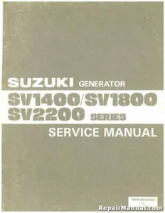 SV1400 SV1800 SV2200 Suzuki Generator Service Manual - Picture 1 of 1