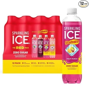 Sparkling Ice STARBURST Red Variety Pack 17 oz (Pack 12) - Imagen 1 de 3