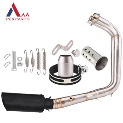 For 2014-2023 Yamaha MT07 FZ07 Full Exhaust System Header Pipe Black Muffler — 第 1/4 张图片