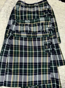 Dennis girls' school uniform, Christopher green, yellow blue plaid skort size 6 - Picture 1 of 10