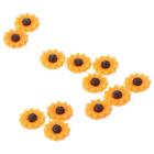 60Pcs 16Mm Sunflower Slime Beads Resin Opaque Resin  Beads  For Jewelry Crafts