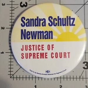 Botón Pinback Sandra Schultz Newman Justice Vintage 💥Pin Campaña PA - BU110 - Imagen 1 de 5