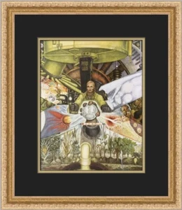 Diego Rivera Man Controller of the Universe (Time Machine) Custom Framed Print - Picture 1 of 2