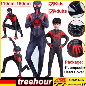 Karneval Spiderman Cosplay Kostüm Miles Morales Kinder Herren Anzug Outifit Cos - Bild 1 von 21