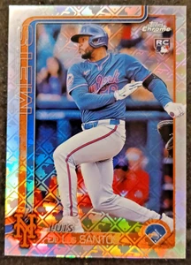 2025 Topps Chrome Logofractor - Luis De Los Santos Rookie #74 (RC) New York Mets - Bild 1 von 2