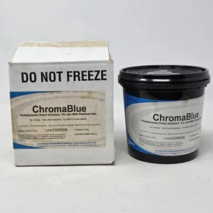 EMULSIONE FOTOPOLIMERICA CROMALINE CHROMABLUE IDEALE PLASTISOL INCHIOSTRO STAMPA QUART - Foto 1 di 3
