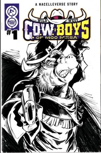 Cowboys Of Moo Mesa #1 (2025) Gondel Comic Skizze Cover mit Original Castr Art - Bild 1 von 6