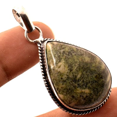 Unakite Gemstone Handmade Latest Design Unique Gift Jewelry Pendant 2.1" y875 - Image 1 of 2