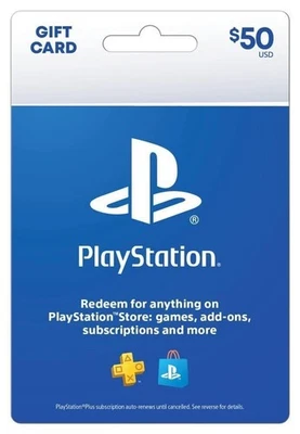 Подарочная карта Sony Playstation Store $50 Psn - Ps5 Ps4 Ps3. - Изображение 1 из 4