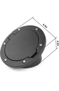 Cubierta de puerta de combustible Jeep Wrangler 2007-2018 JK Unlimited tapa de gasolina negro aluminio - Imagen 1 de 9