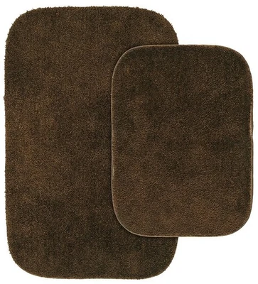 Juego de Baño Alfombra Guirnalda 2 Piezas Tradicional Nylon Lavable, Chocolate Foto 1 de 4