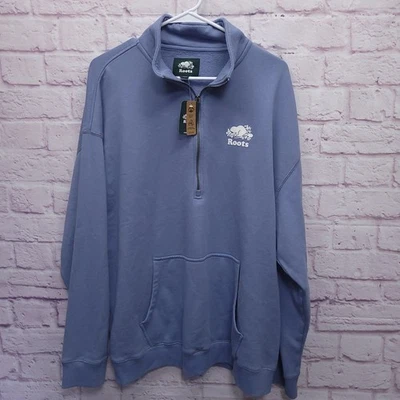 NEW Roots High Neck Sweatshirt Womens XL Cooper Relaxed 1/4 Zip Outdoors - Image 1 of 4