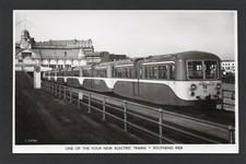 Postcard Southend on Sea Pier Essex one of Four New Electric Trains railway RP