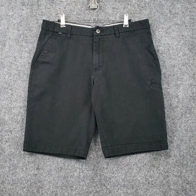 Fox Racing 短裤男式 32 黑色传统锻造条纹斜纹布平前自行车 — 第 1/4 张图片