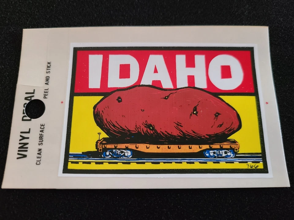 Calcomanía/pegatina para ventana Idaho Potato State vintage de recuerdo de viaje - envío y devolución gratuitos  Foto 1 de 1