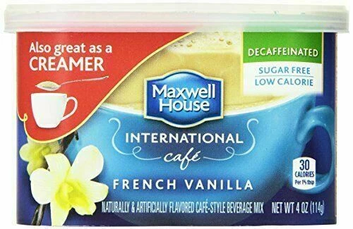 Maxwell House International café de vainilla francés descafeinado sin azúcar paquete de 4 Foto 1 de 1