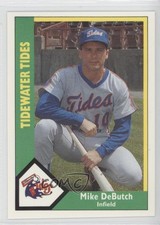 1990 CMC AAA Tidewater Tides Green Backs Mike DeButch #15
