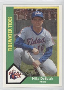 1990 CMC AAA Tidewater Tides Green Backs Mike DeButch #15