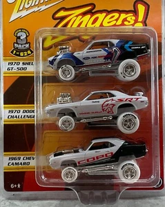 JOHNNY LIGHTNING ZINGERS WHITE LIGHTNING CS CUSTOMS SPECIAL EDITION 3 PACK NIP - Picture 1 of 3