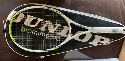 Raqueta de tenis de carbono Dunlop Biomimetic 600 27 pulgadas 102 4 3/8 taza circular familiar Foto 1 de 4