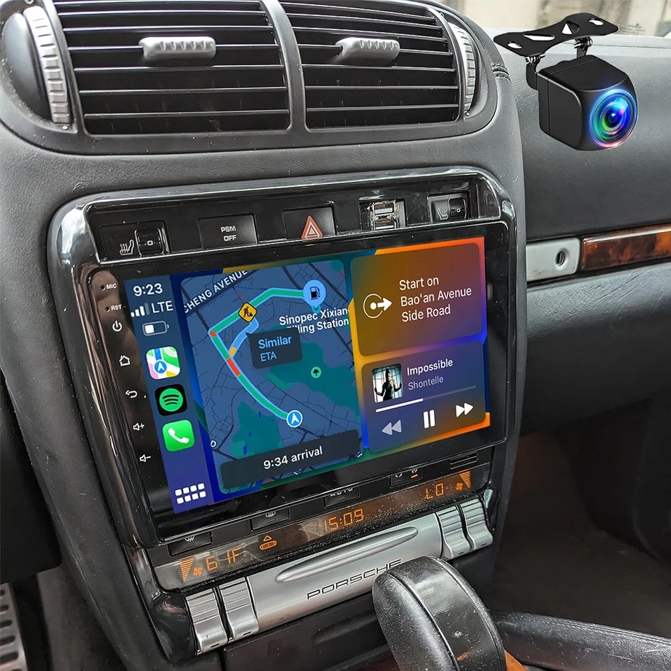 PARA PORSCHE CAYENNE ANDROID 14 CARPLAY COCHE ESTÉREO RADIO GPS NAVEGACIÓN 2002-2010 + CÁMARA Foto 1 de 4