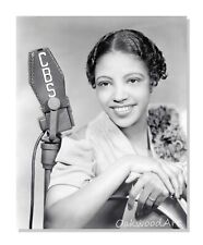 Maxine Sullivan, Jazz Vocalist with Microphone c1930s - Vintage Photo Reprint