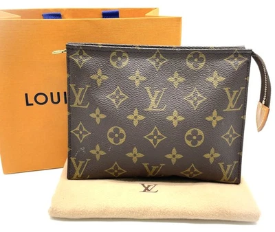 Подлинный Louis Vuitton Pochette туалетная вода монограмма мешок M47544 W/сумка D.Bag NS101703 - Изображение 1 из 4