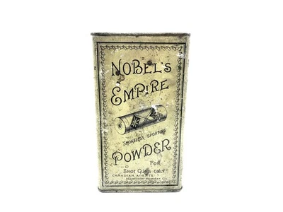 Antiguo Imperio Nobel Hamilton Powder Co. Pistola de estaño en polvo Foto 1 de 4