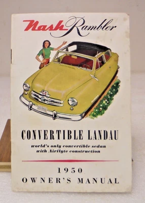 Nash Rambler 1950 convertible Landau manual del propietario Foto 1 de 4