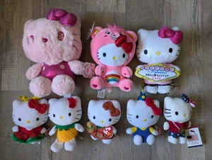 Lote de 8 peluches de juguete Hello Kitty Sanrio Care Bears Team EE. UU. y Ty Beanie Babies - Imagen 1 de 11