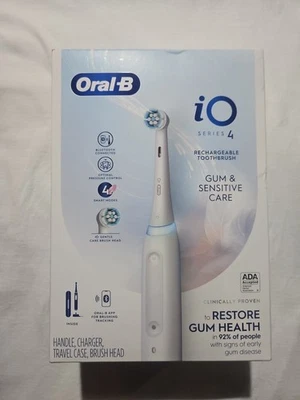 Cepillo de dientes eléctrico recargable Oral-B iO Series 4 Gum Sensitive Care blanco NUEVO Foto 1 de 4