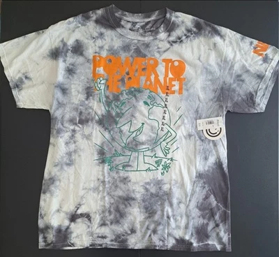 Neff *Power To The Planet* Camiseta Tie-Dye XL X-Large Nueva Con Etiquetas Camiseta Naranja/Verde Foto 1 de 4