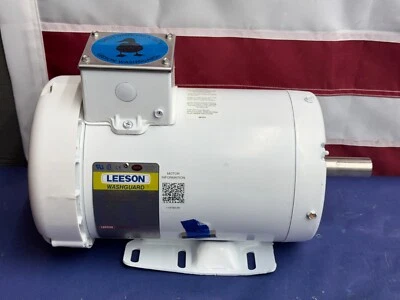 Leeson 119783.00 Washguard Motor 3HP, 3 PH, 230/460V, 1740RPM, C6T17WK48A - Image 1 of 4