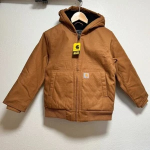 NWT Carhartt Canvas Insulated Quilted Lined Jacket Youth Boy Size M 10/12 - Picture 1 of 11