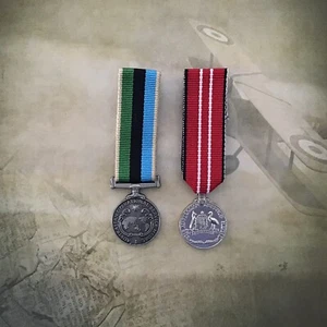 AUSTRALIA OPERATIONAL SERVICE + AUSTRALIAN DEFENCE MEDAL | PAIR | MINIATURE | A - Picture 1 of 1