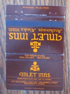 ANCHORAGE, ALASKA MATCHBOOK COVER: INLET INNS EMPTY MATCHCOVER -A - Picture 1 of 1