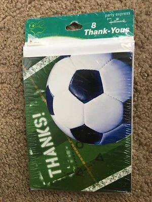 Notas de agradecimiento de fútbol 8 sello nuevo sellado fiesta  Foto 1 de 4