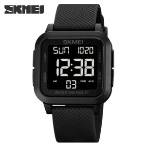 SKMEI Mens LED Watch Waterproof Digital Sports Stopwatch Military Alarm Watches - Picture 1 of 8