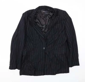 M&S Womens Blue Acrylic Blend Blazer Size 18 - Picture 1 of 12
