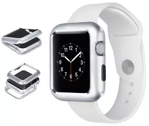 Silver Magnetic Snap Case Aluminum Hard Cover for Apple Watch (Series 4, 44mm) - Picture 1 of 7