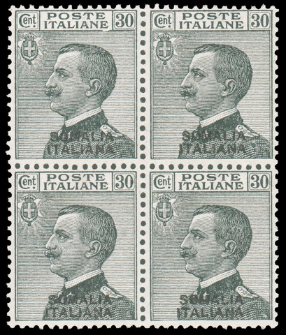 Somalia 1930 30c GRAY BLOCK MNH #88 CV$190.00 Cover
