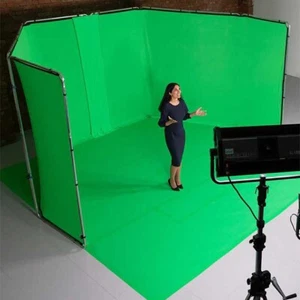 Fondo de fondo de estudio fotográfico pantalla verde tecla croma quitar pantalla no tejida - Imagen 1 de 16